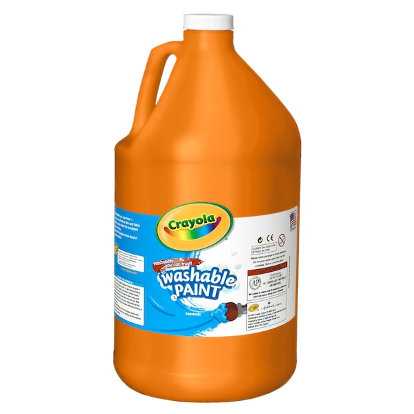 Washable Paint, Orange, Gallon